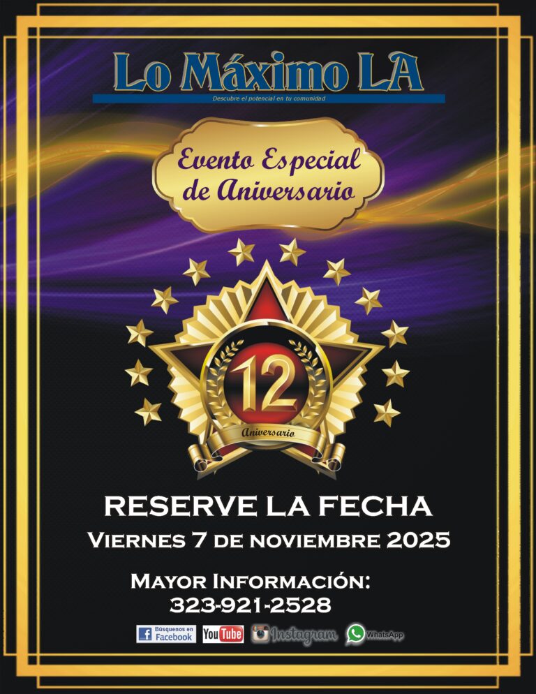 Fiesta Lo Maximo LA Doce Aniversario Flyer